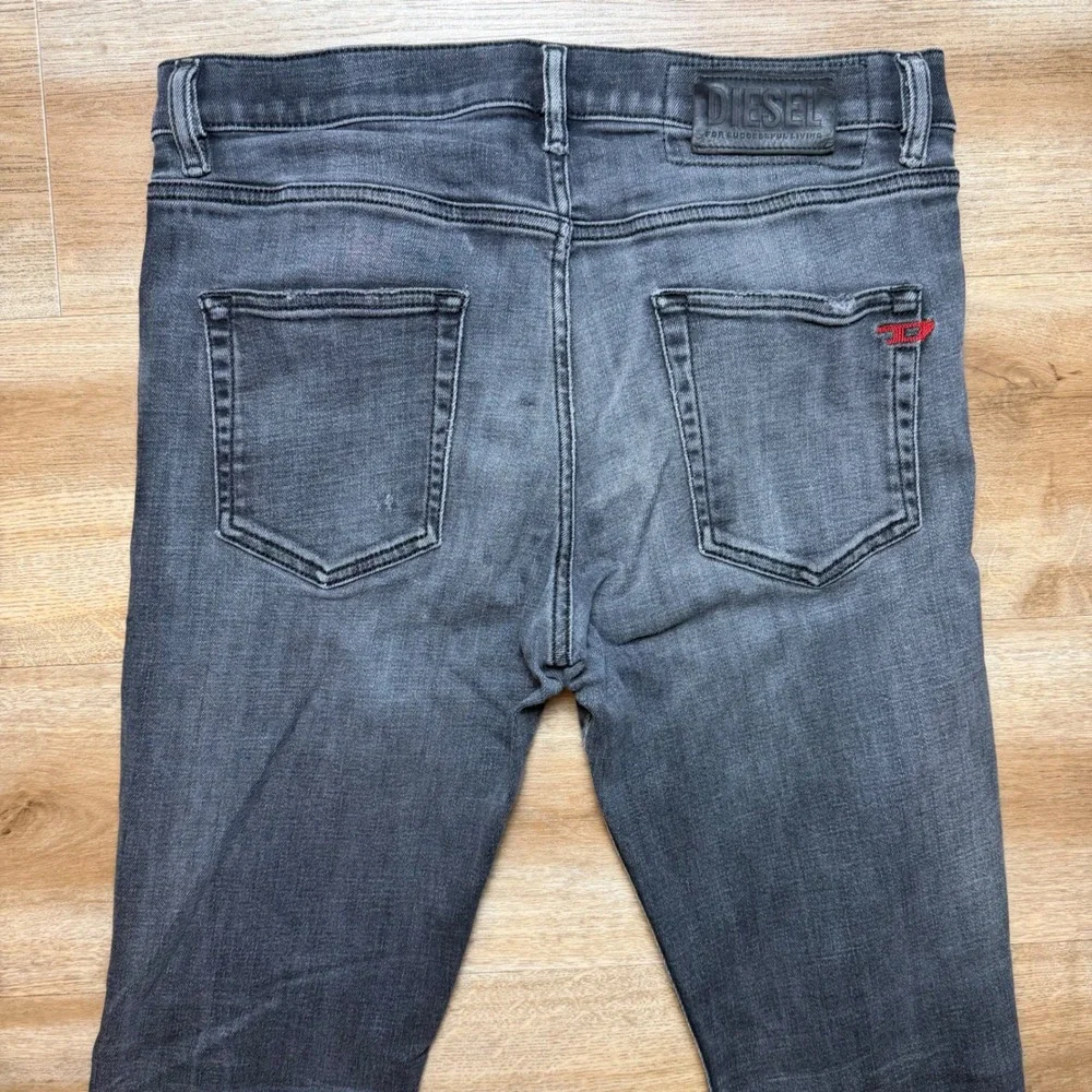 Diesel‎ D-Strukt Jeans Mens 32x32 Grey Slim Fit Distressed Faded Denim 0098B